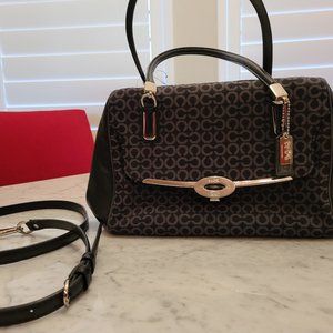 Womens's Coach Leather and Canvas Handbag